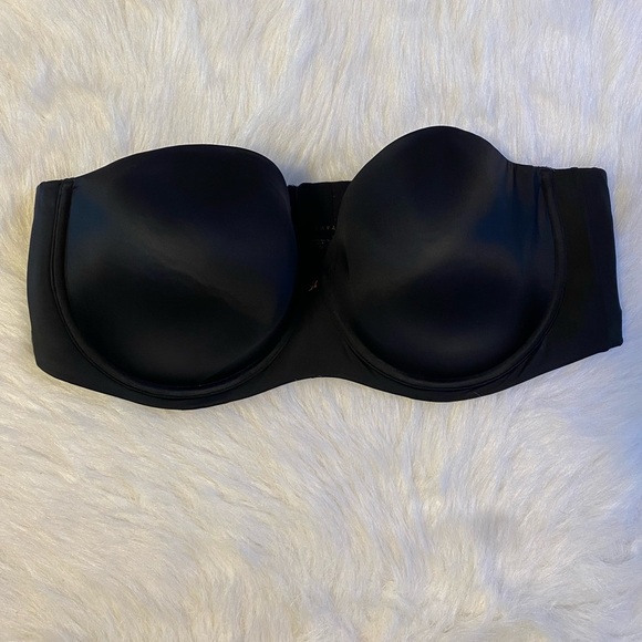 Savage‎ X Fenty Bra Womens Size 44DD Black Lightly Lined Strapless Underwire - Picture 1 of 7